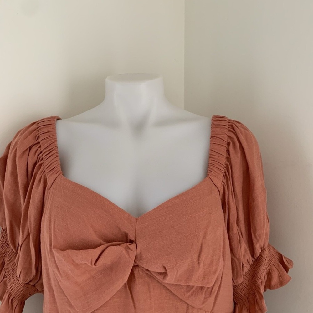 Woman's Terracotta Nine West Top With Side Zipper Large - Picture 2 of 9